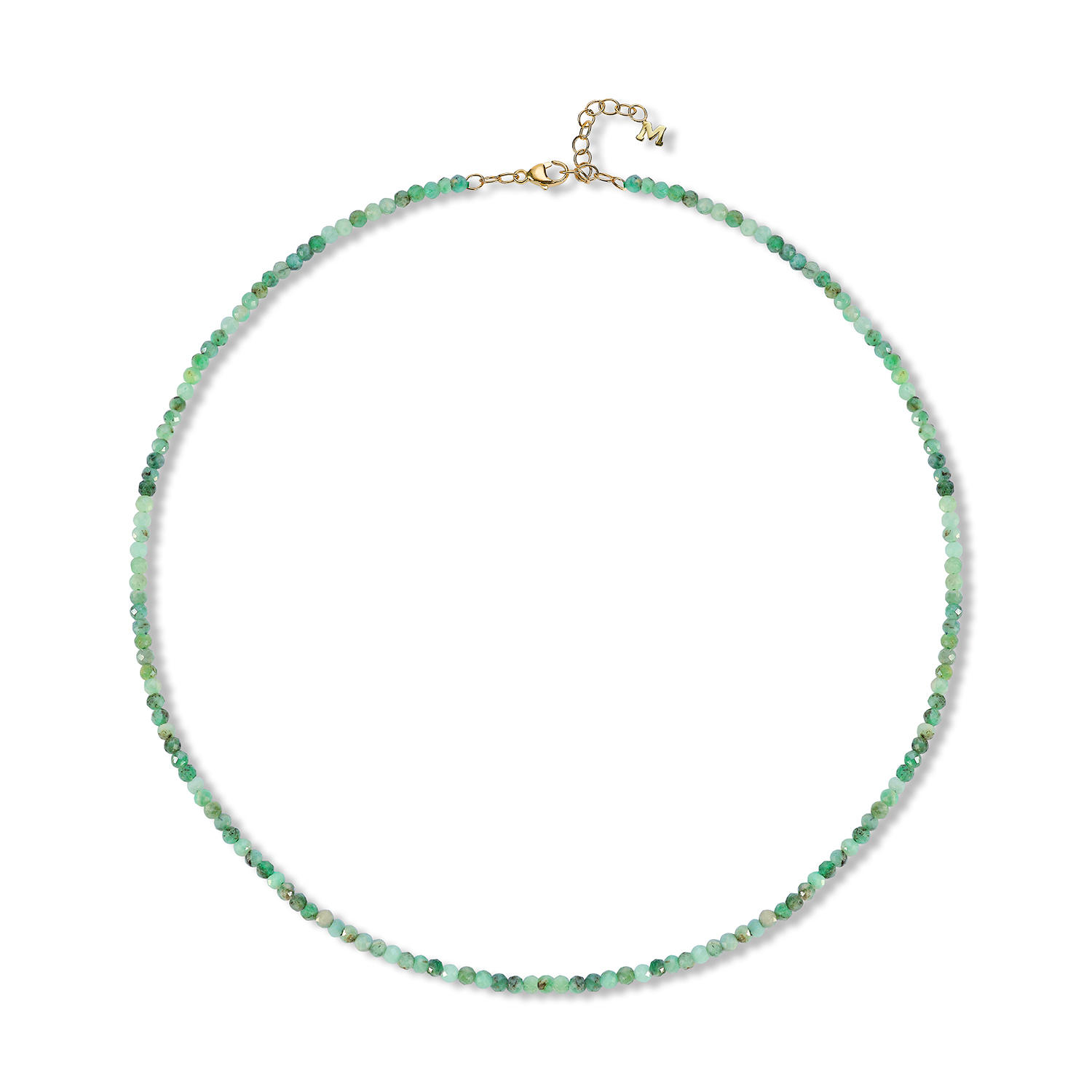 14kt Emerald Beaded Necklace