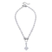 Jerusalem Cross Freshwater Pearl Necklace