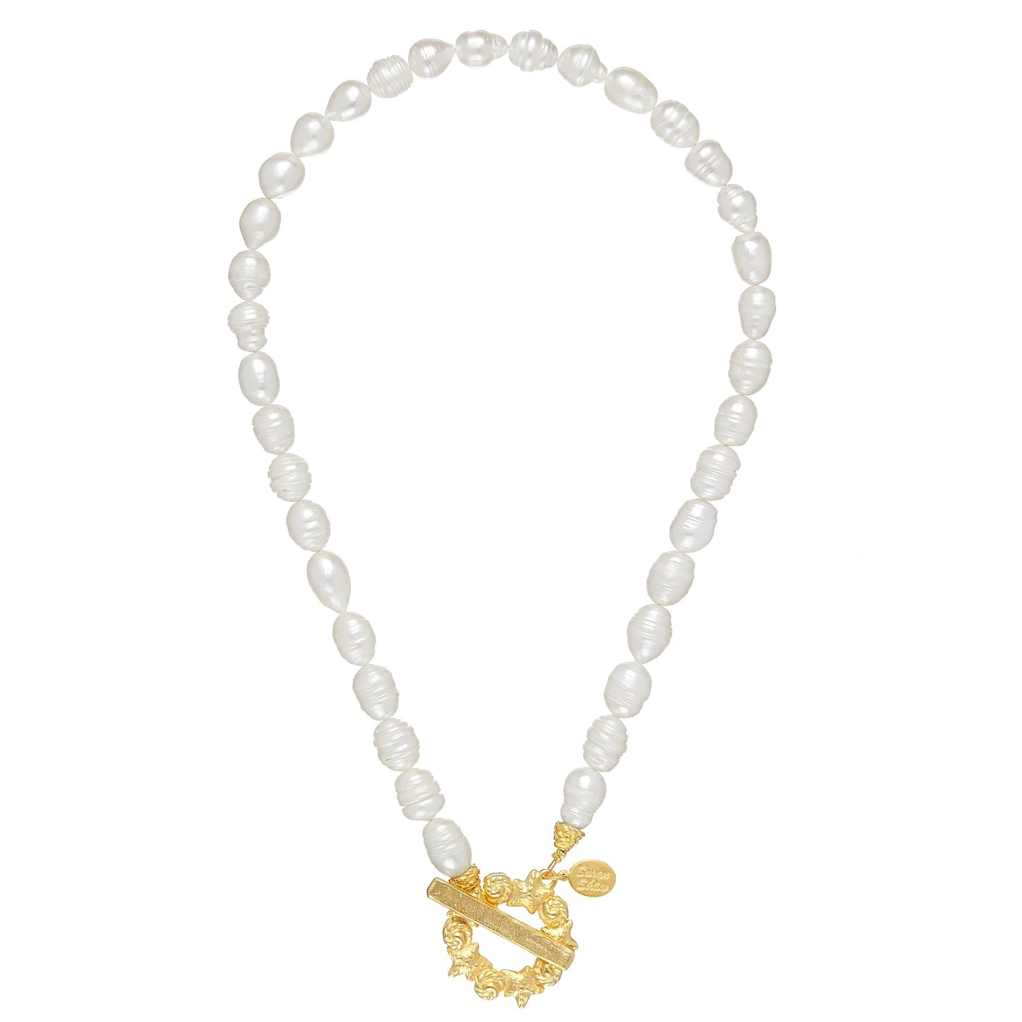 Elegant Pearl Necklace in Silver 2