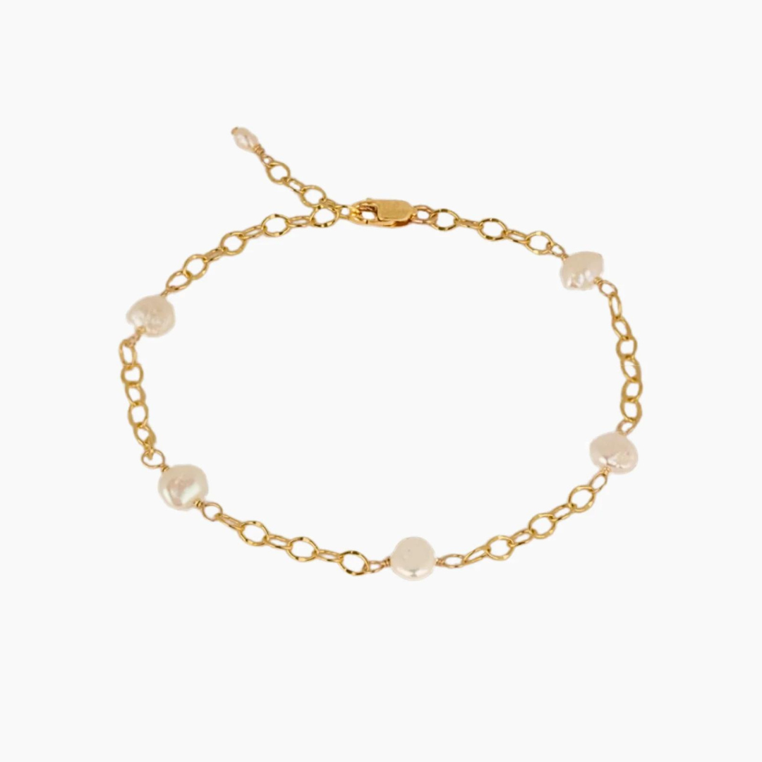 Aileen White Keshi Pearl Bracelet