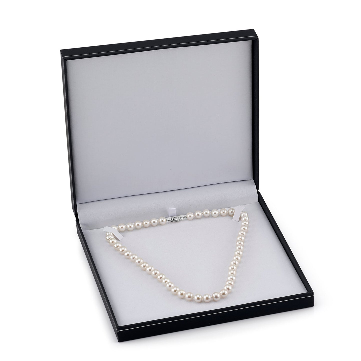 Adjustable White Akoya Pearl and Diamond Necklace