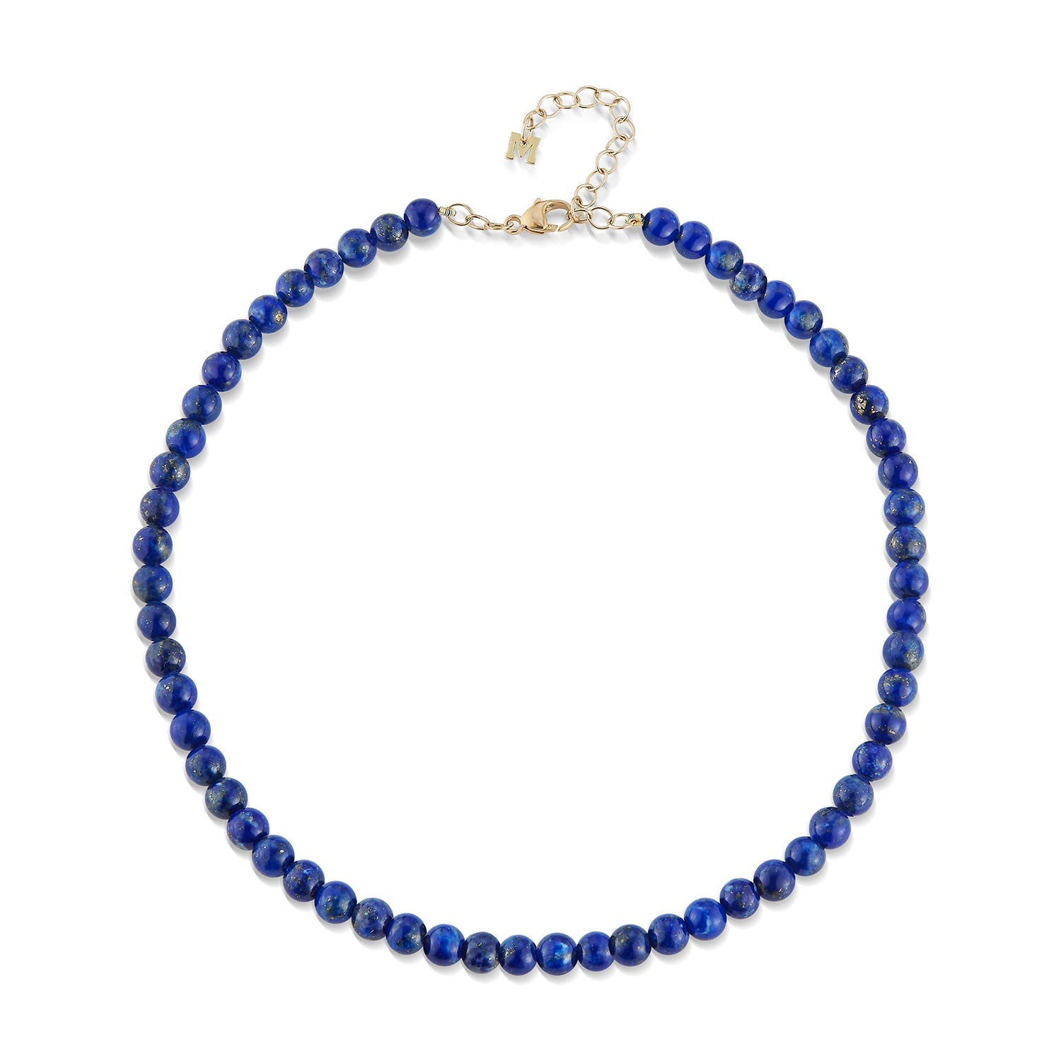 14kt 4mm Lapis Beaded Bracelet