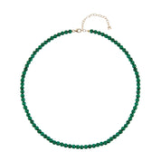 14kt 4mm Malachite Beaded Bracelet