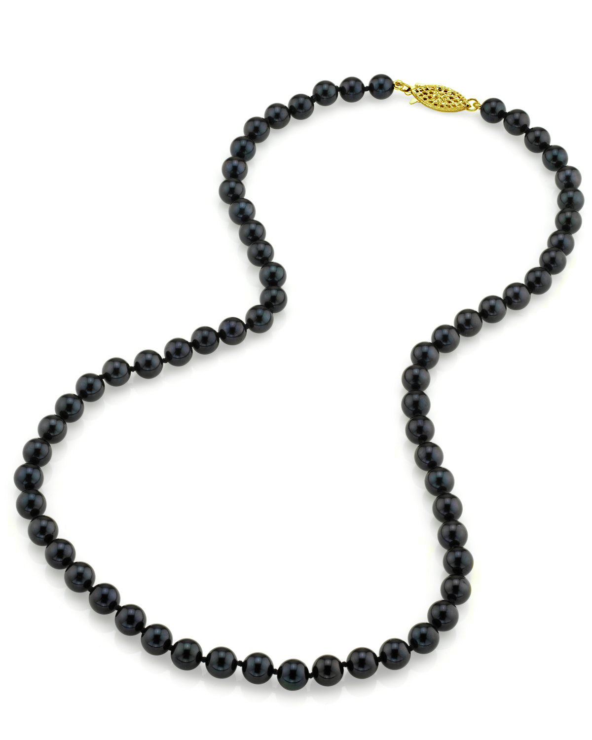 Black Akoya Pearl Necklace in AA+ Quality 1