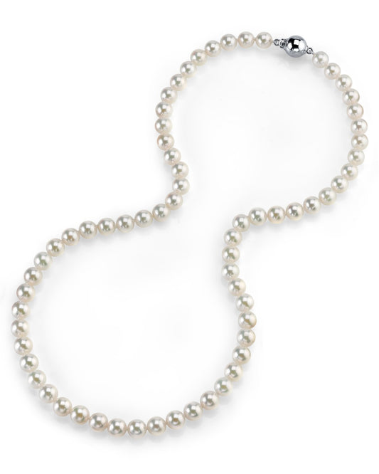 White Akoya Pearl Necklace 6.0 to 6.5mm