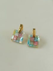 Mosaic Mother of Pearls Shell Earrings