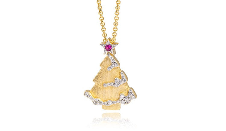 Chrismas Tree Zirconia Necklace