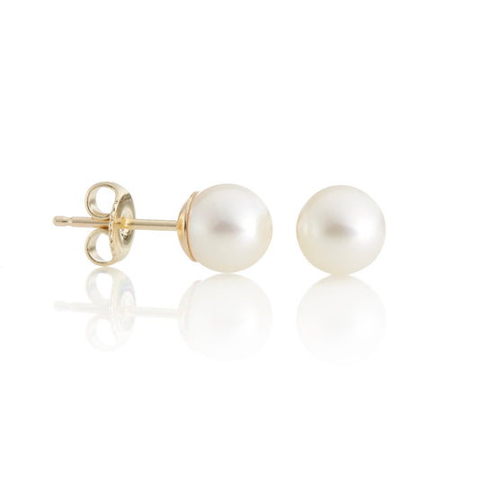 Elegant 5mm White Pearl Earrings for Everyday Wear