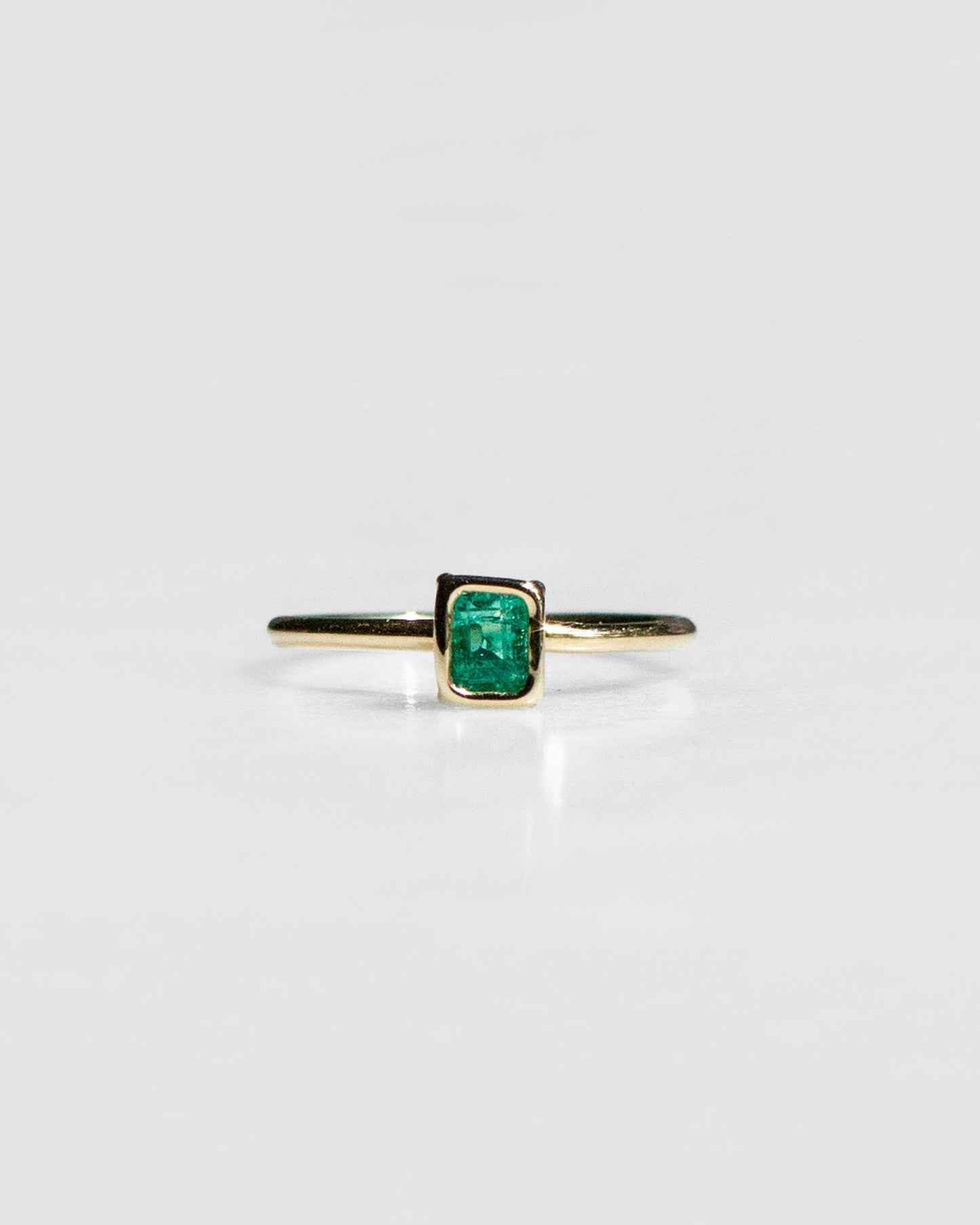 14K Diamond and Emerald Toi et Moi Rings