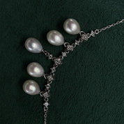 Teardrop Tassel Pearl Necklace