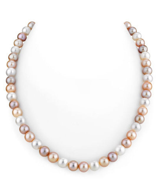 Multicolor Freshwater Pearl Necklace 7.0-7.5mm AAAA Quality