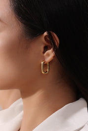 U Shape Hoop Earrings