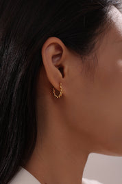 Twisted Gold Hoop Earrings