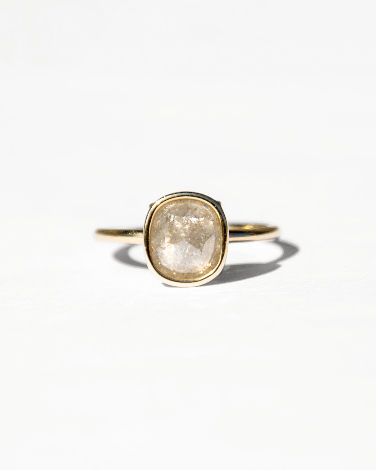 Warm Mineral Diamond 14K Floating Ring