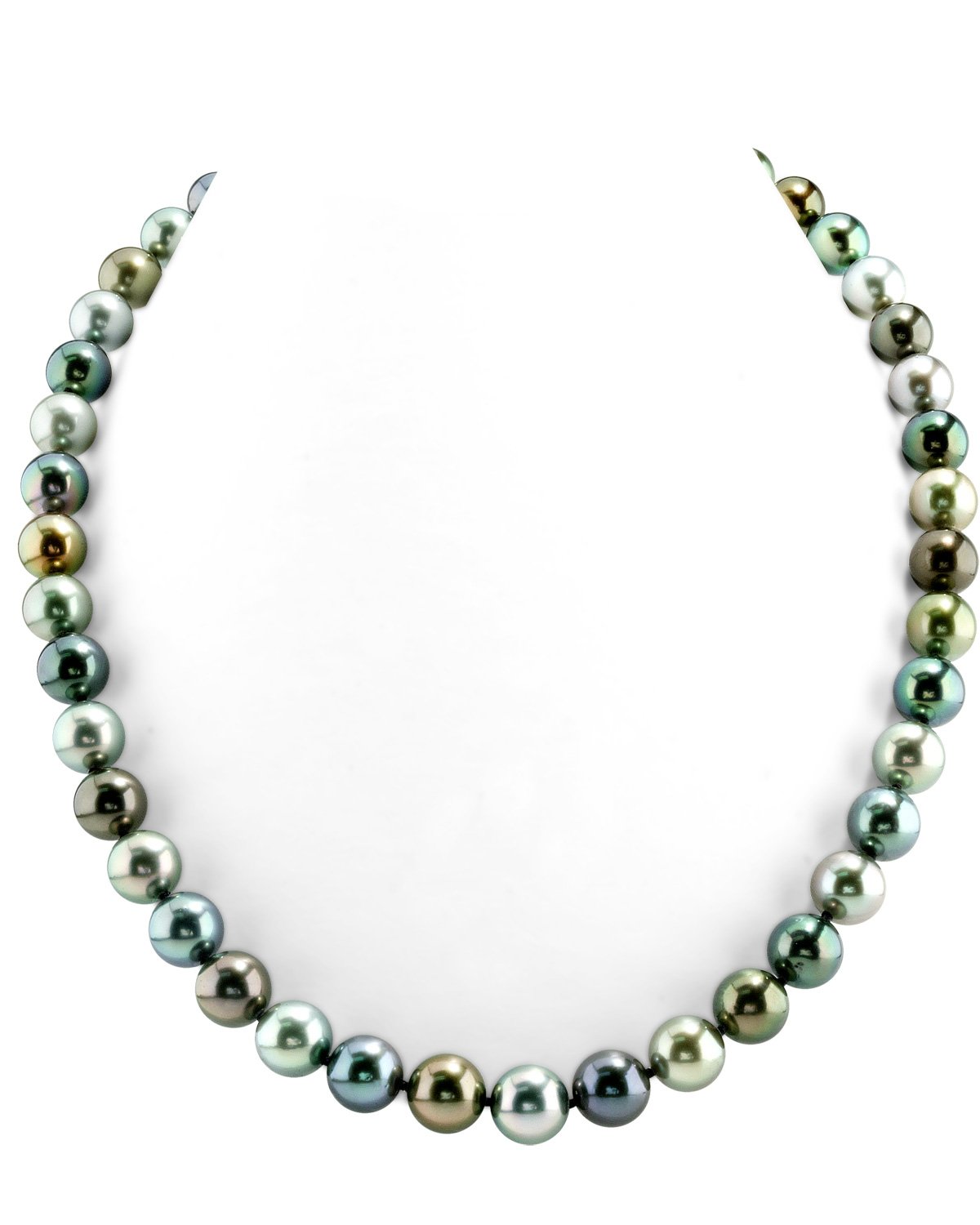 Multi-Color True Round Pearl Necklace 8 to 10mm