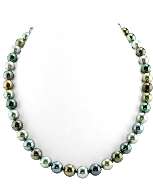 Multi-Color True Round Pearl Necklace 8 to 10mm