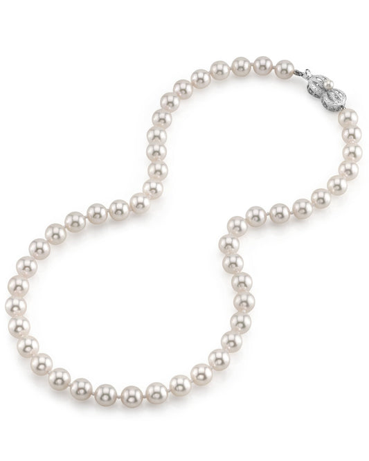 White Hanadama Akoya Pearl Necklace 8.0 to 8.5mm