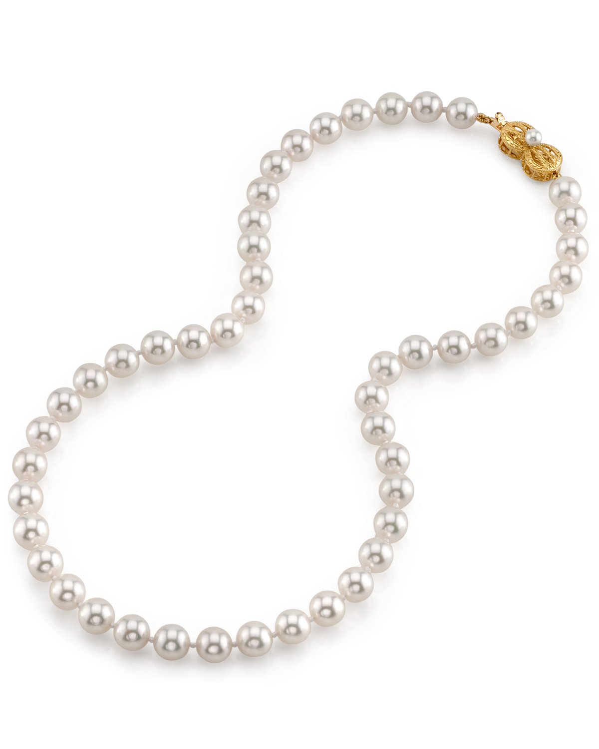 White Hanadama Akoya Pearl Necklace 8.0 to 8.5mm