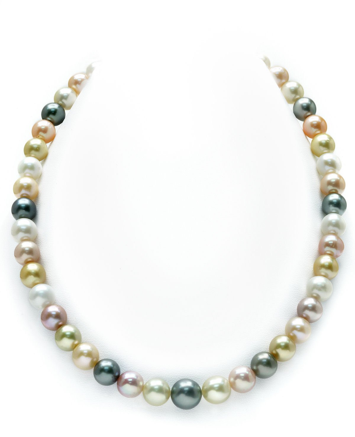 Multicolor South Sea and Pastel Pearl Necklace