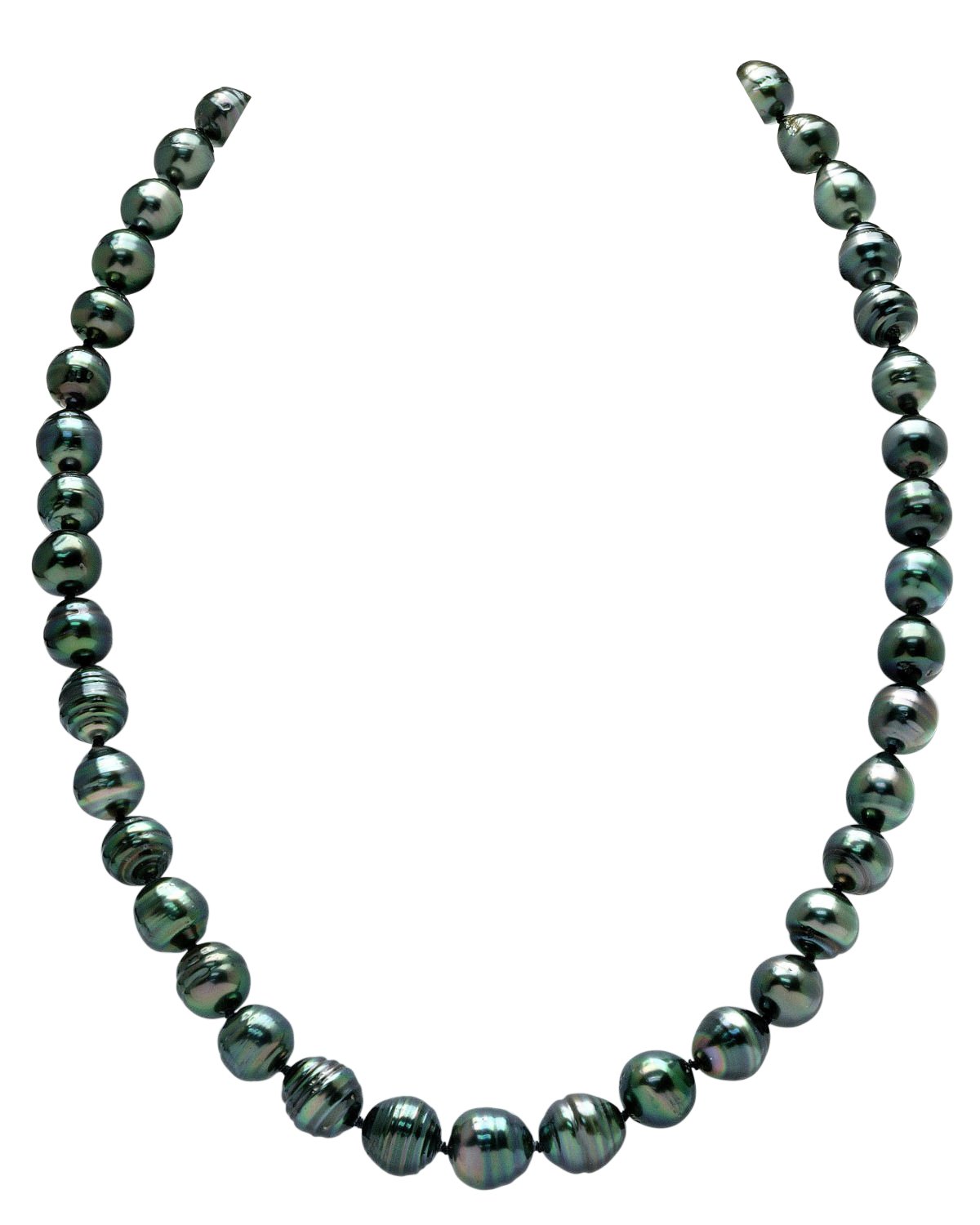 Tahitian Baroque Pearl Necklace in Dark Color