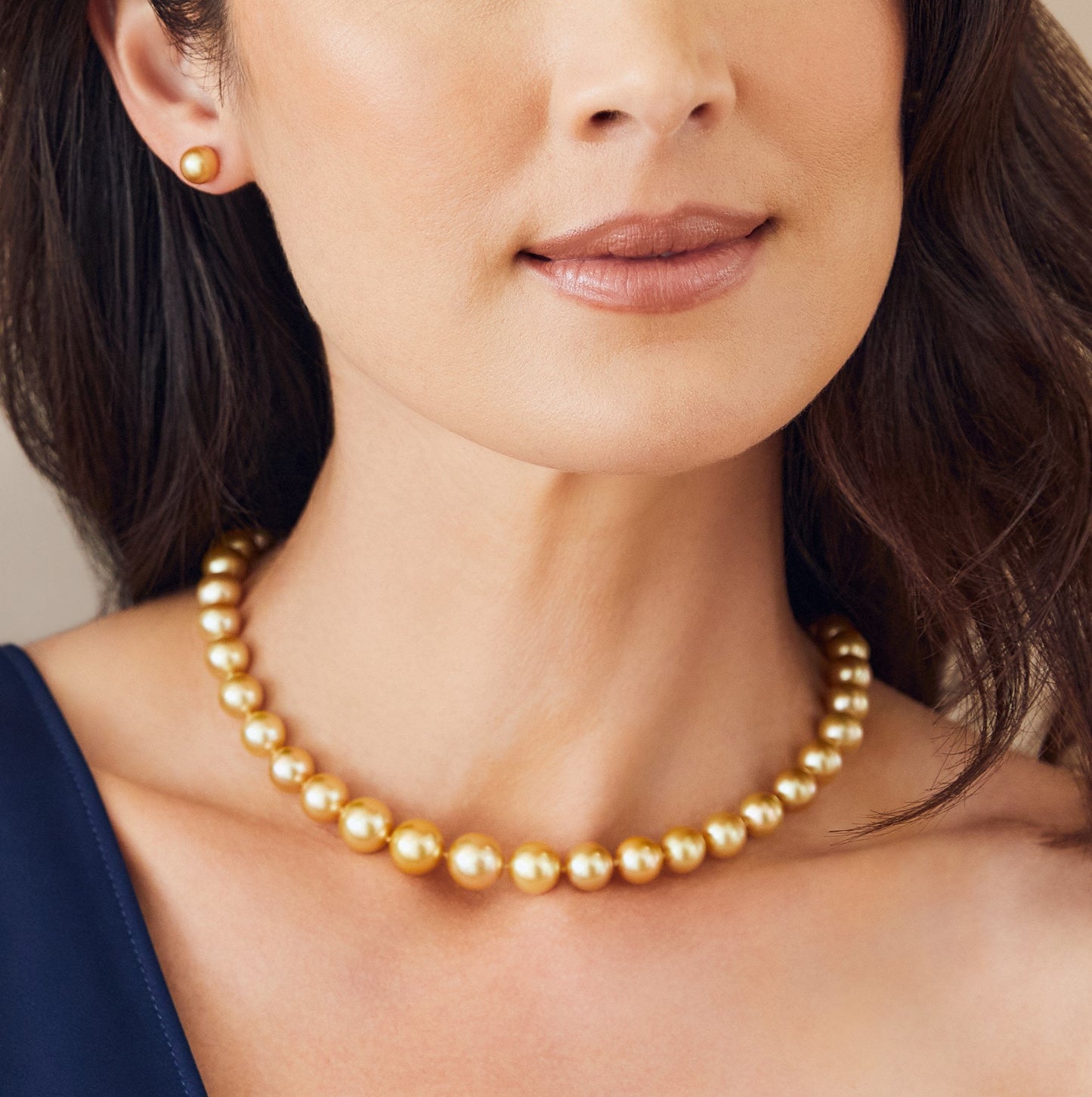 South Sea Pearl Necklace in Gold 8.0-10.0mm