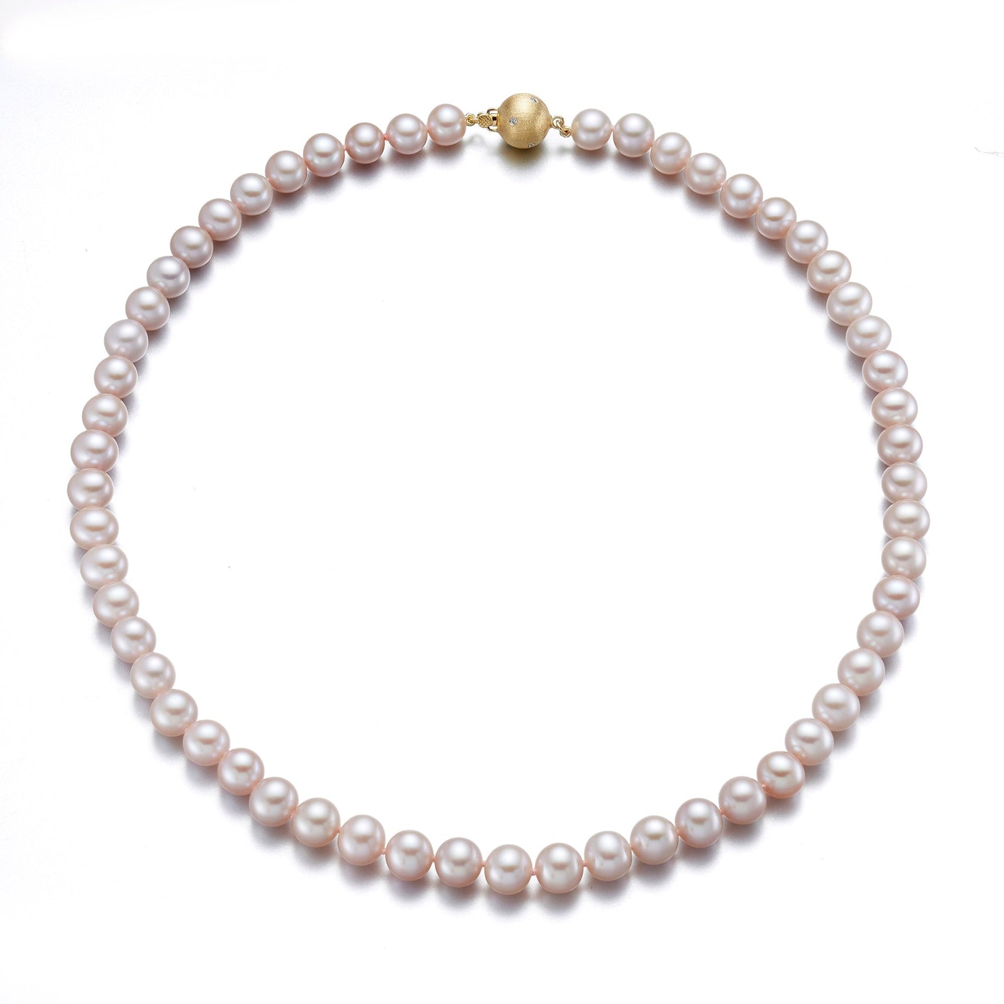 Pink Pearl Necklace with 7mm Beads