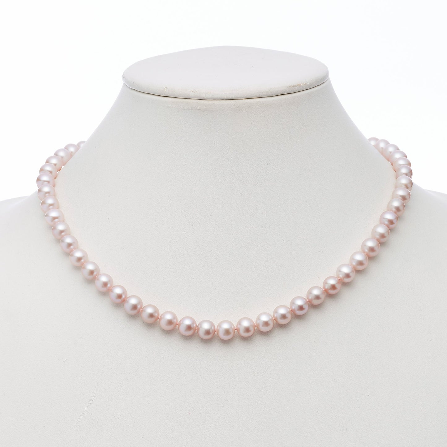 Pink Pearl Necklace with 7mm Beads