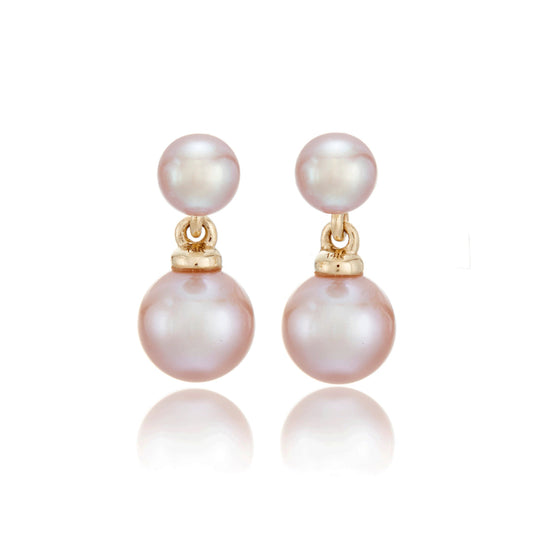 Pink Pearl Earrings in Elegant Design