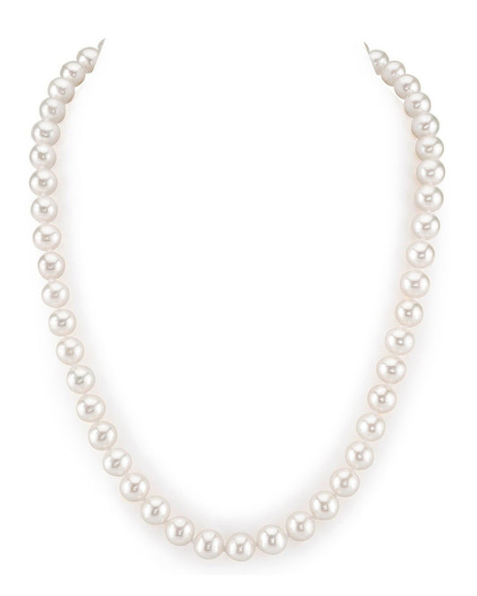 White Freshwater Pearl Necklace in AAAA Quality