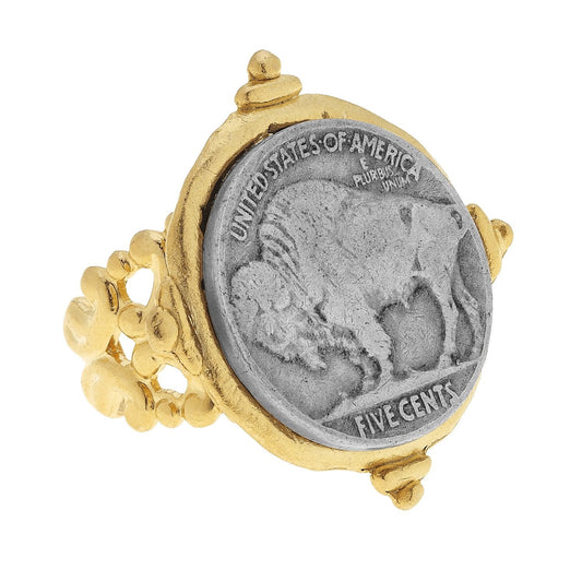 Buffalo Nickel Silver Ring for Men