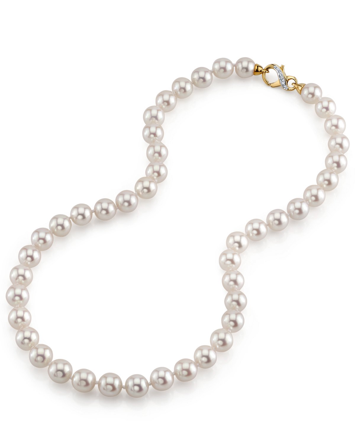 Japanese Hanadama Akoya Pearl Necklace 9.0 to 9.5mm