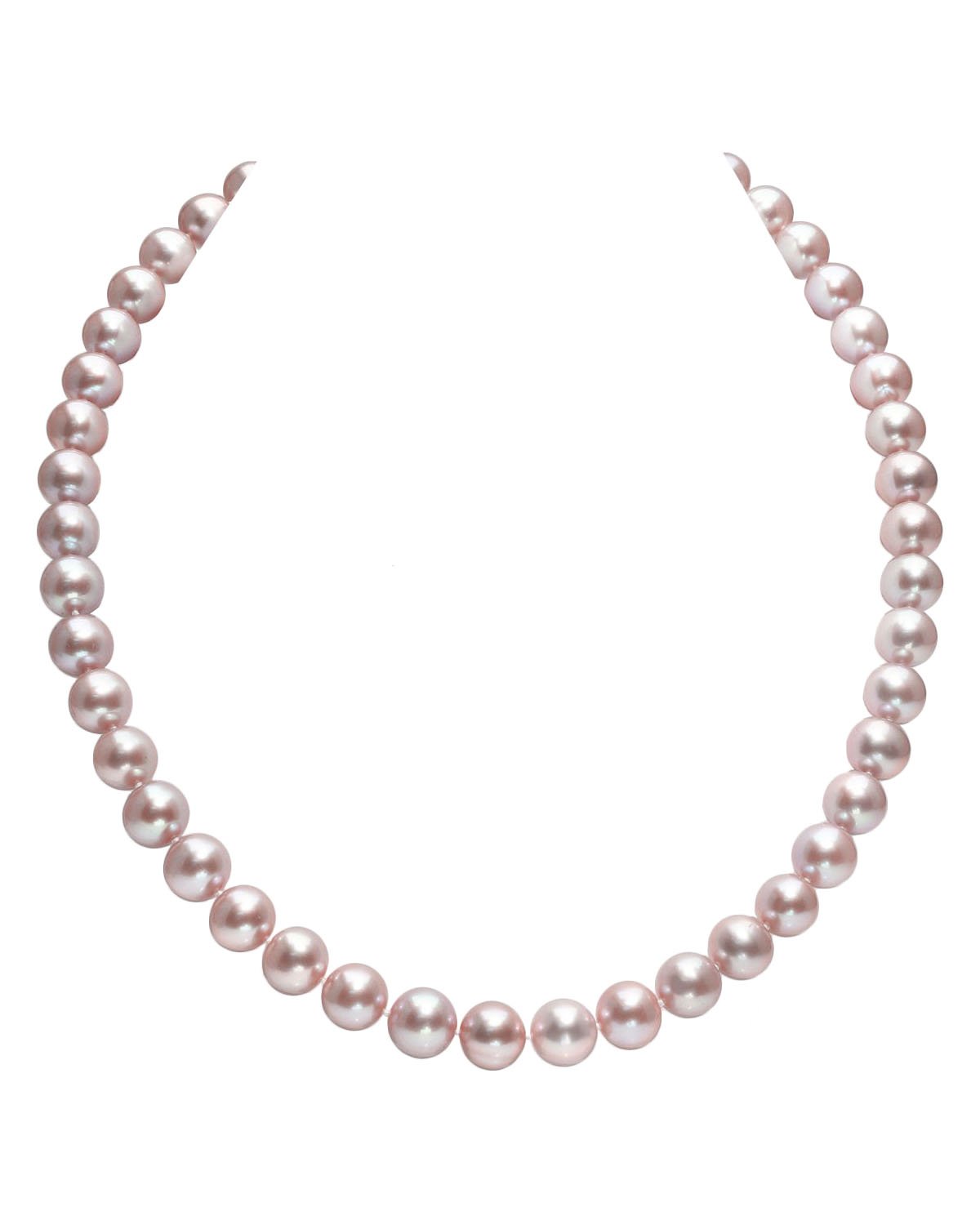 Pink Freshwater Pearl Necklace 8.5-9.5mm AAA Quality