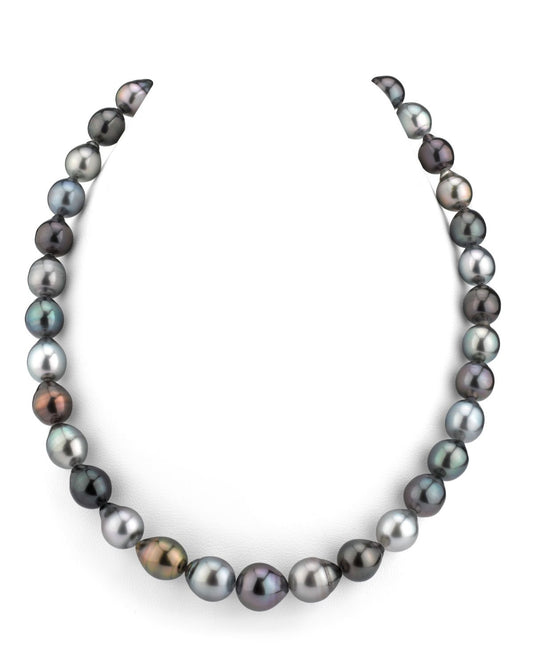 Multi-Color Drop-Shape Pearl Necklace in Smooth Style