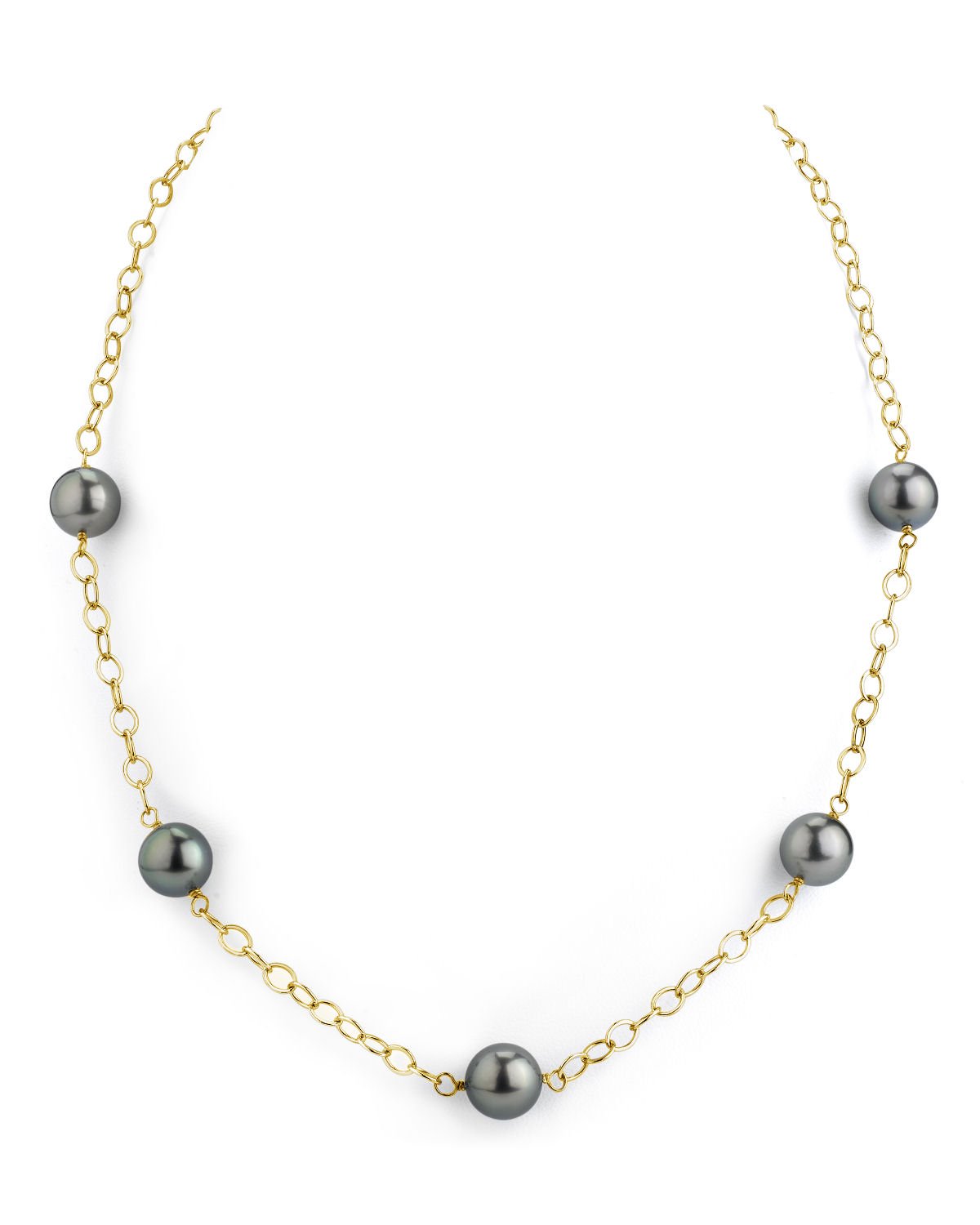 Round Pearl Tincup Necklace in South Sea Style