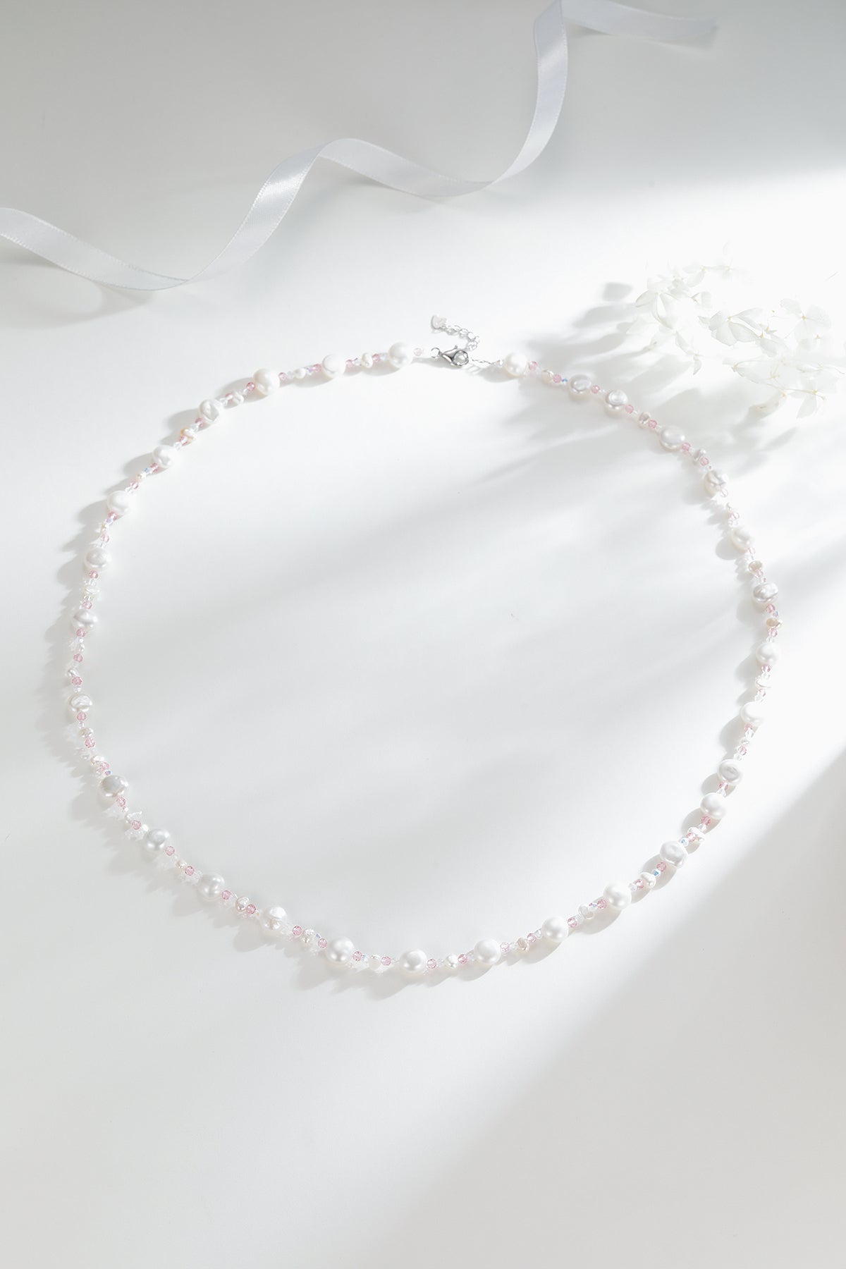 Pastel Beaded Baroque Freshwater Pearl Necklace