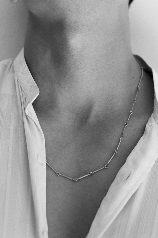 Silver Chain Necklace with Elegant Design