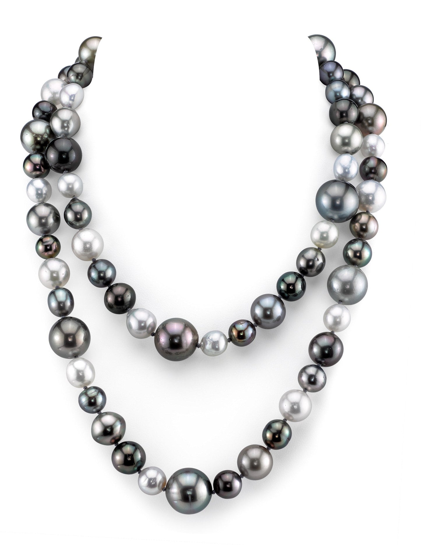 Colorful Tahitian Pearl Opera Length Necklace 9.0-14.0mm