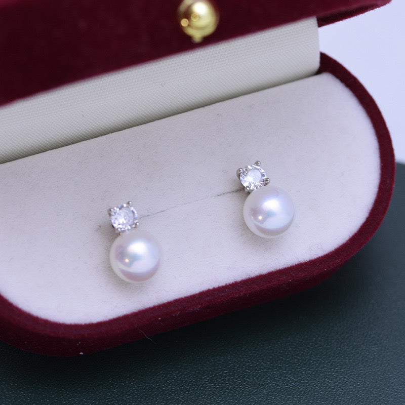 Freshwater Pearl Stud Earrings in Multiple Colors