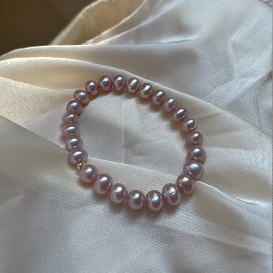 Freshwater Pearl Bracelet in Pink and Purple