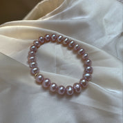 Pink Purple Freshwater Pearl Bracelet