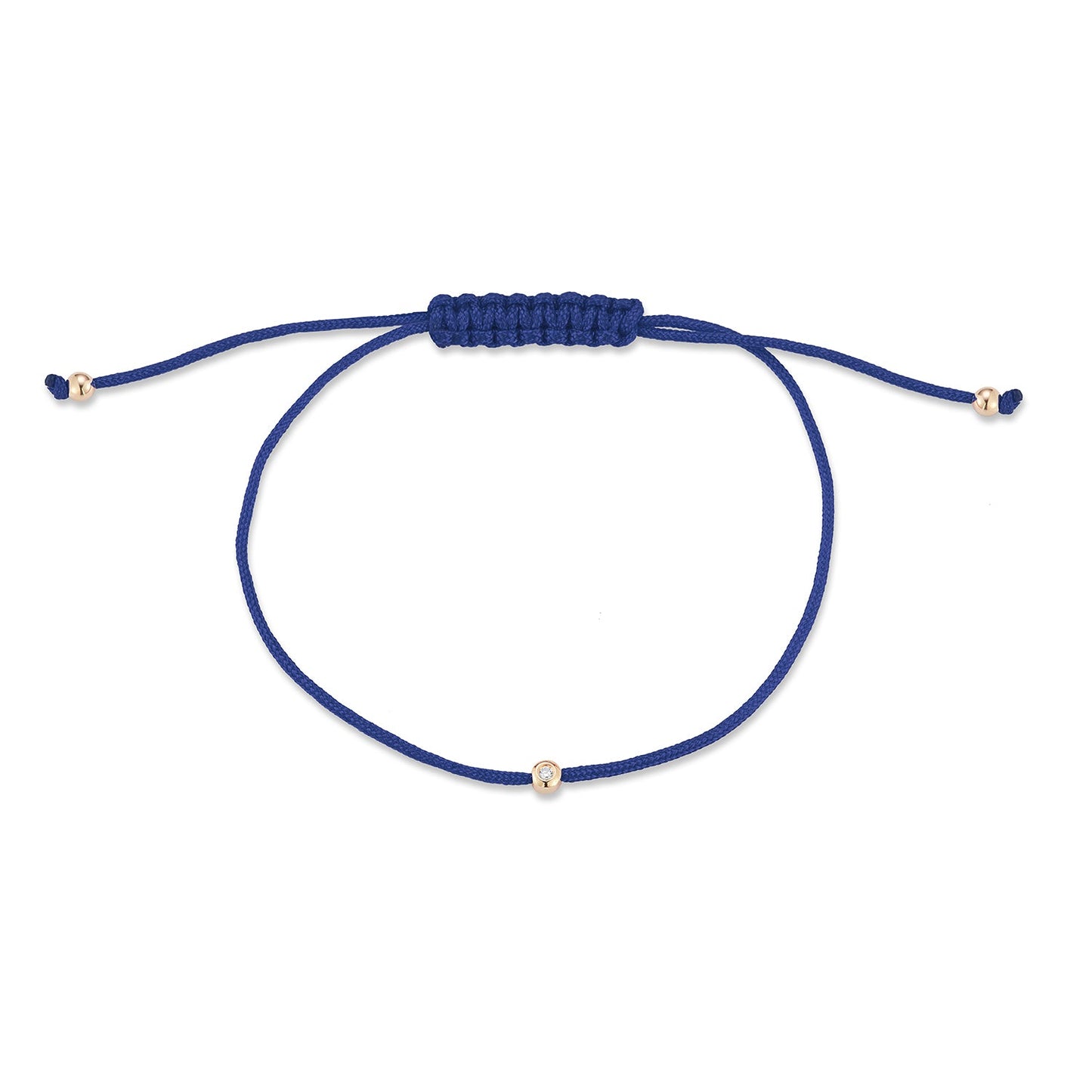 Diamond Dot Blue Nylon Bracelet for Women