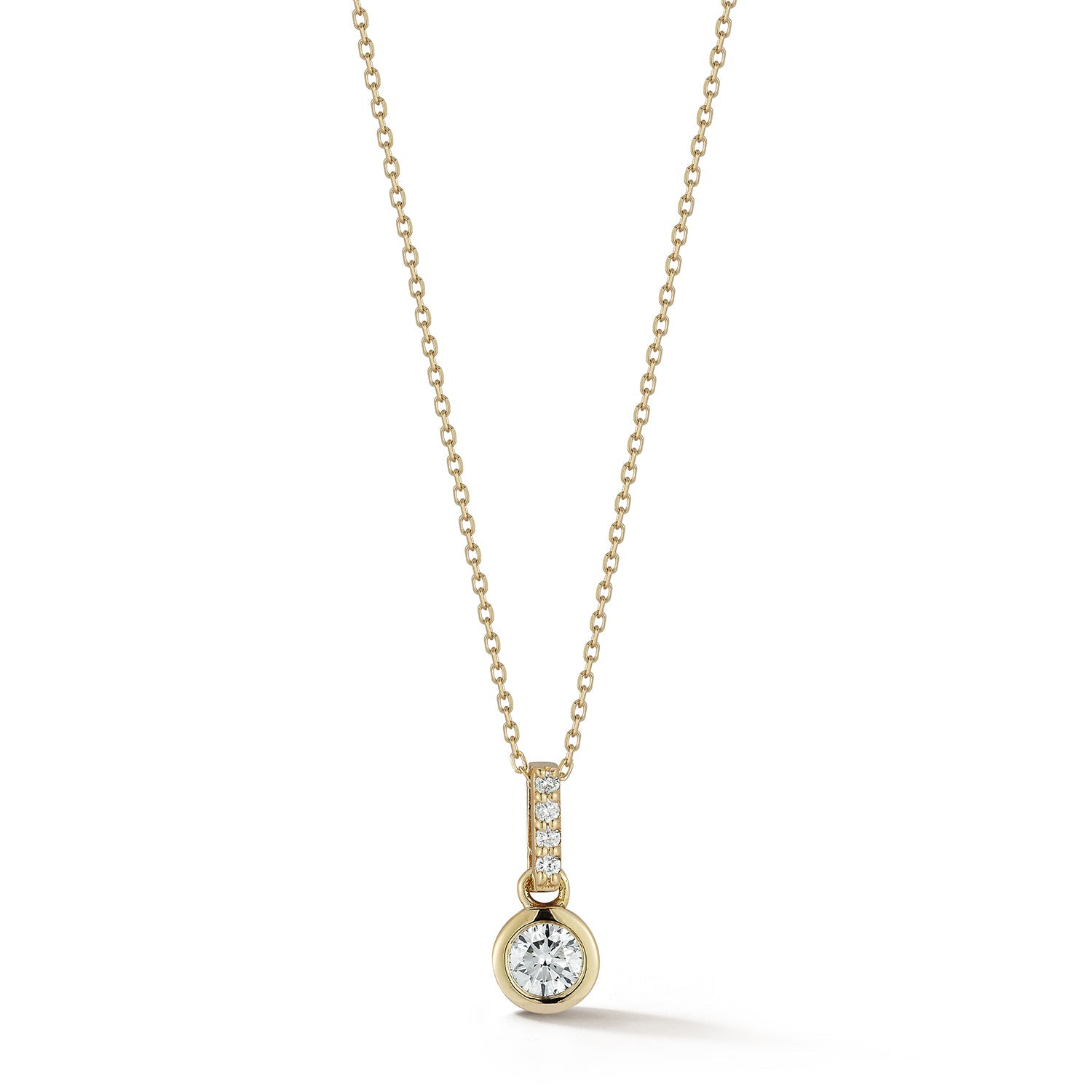 *14kt Round Diamond Necklace