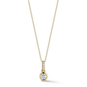 *14kt Round Diamond Necklace