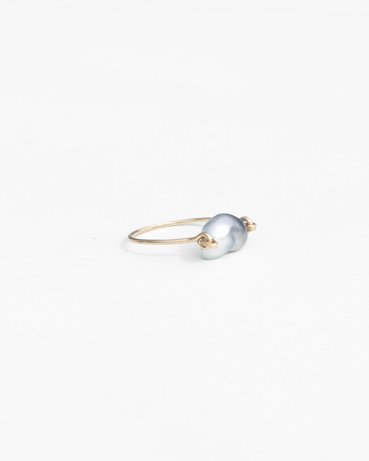 14K Keshi Bean Pearl Ring