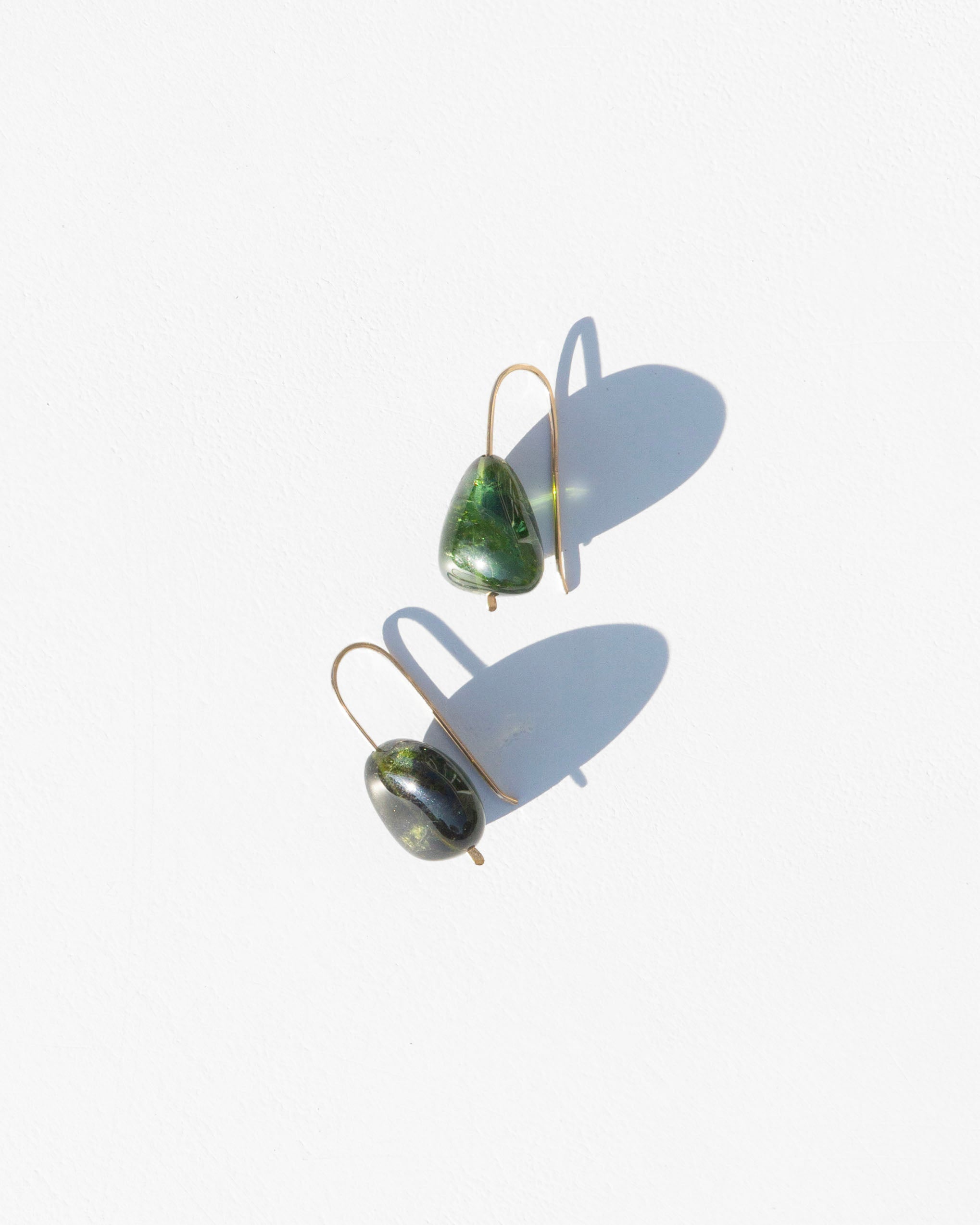 Green Tourmaline Drop Earrings