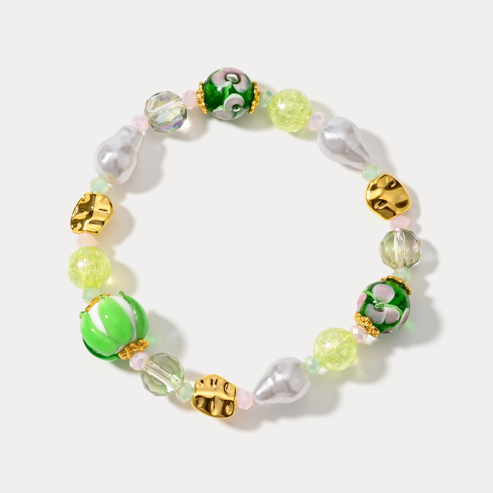 Lotus Pearl Beaded Bracelet