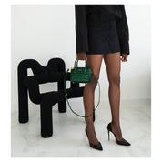 Emerald Croc Diana Bag