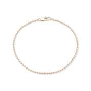 14kt 2mm Ball Chain Bracelet