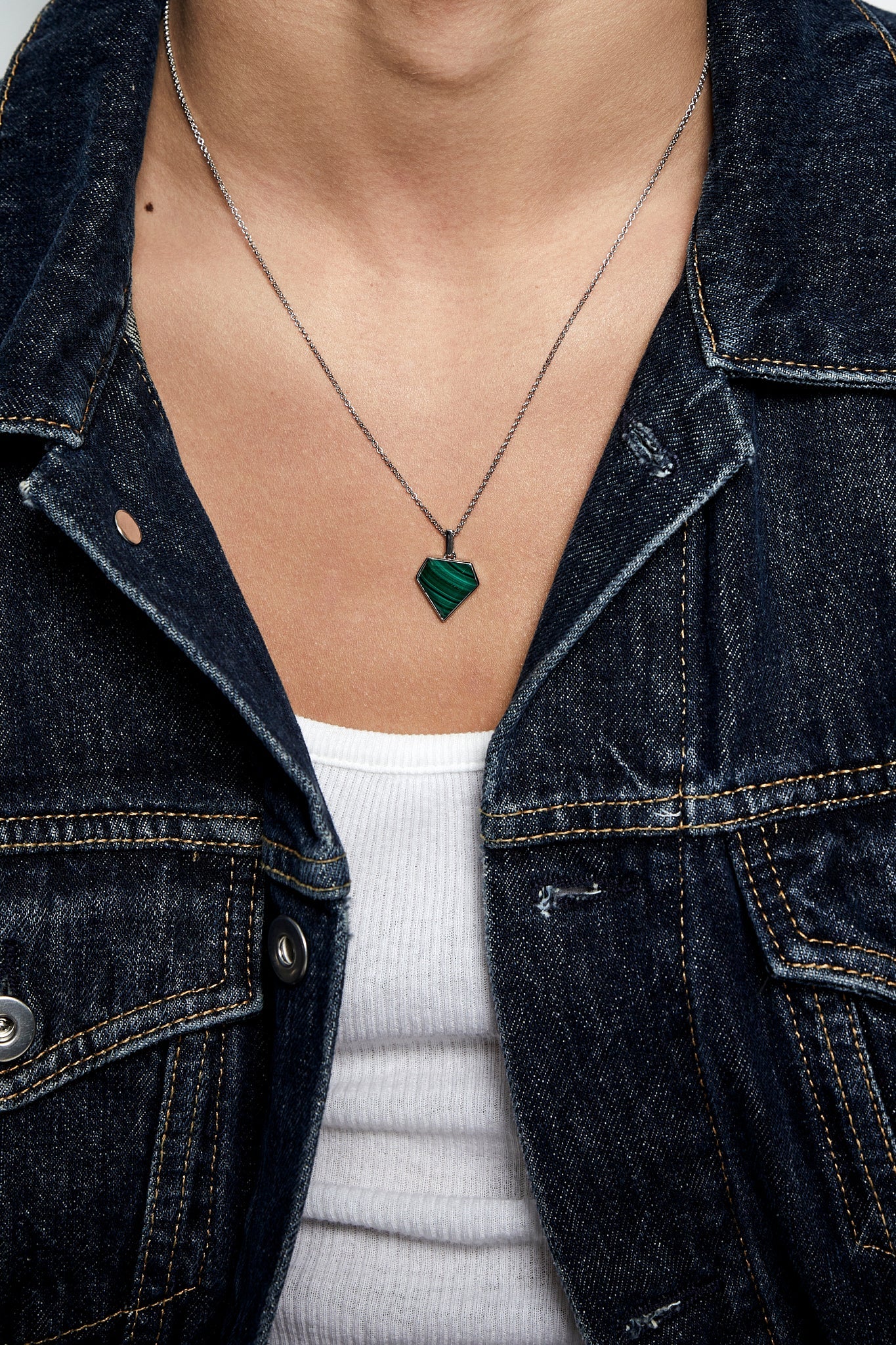 Malachite Pentagon Necklace