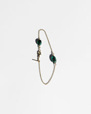 14K Emerald Chain Bracelet